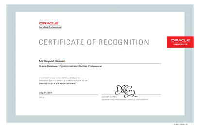 Oracle Database 11g Certified