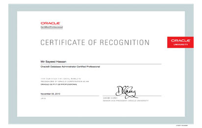 Oracle Database 9i Certified Professional